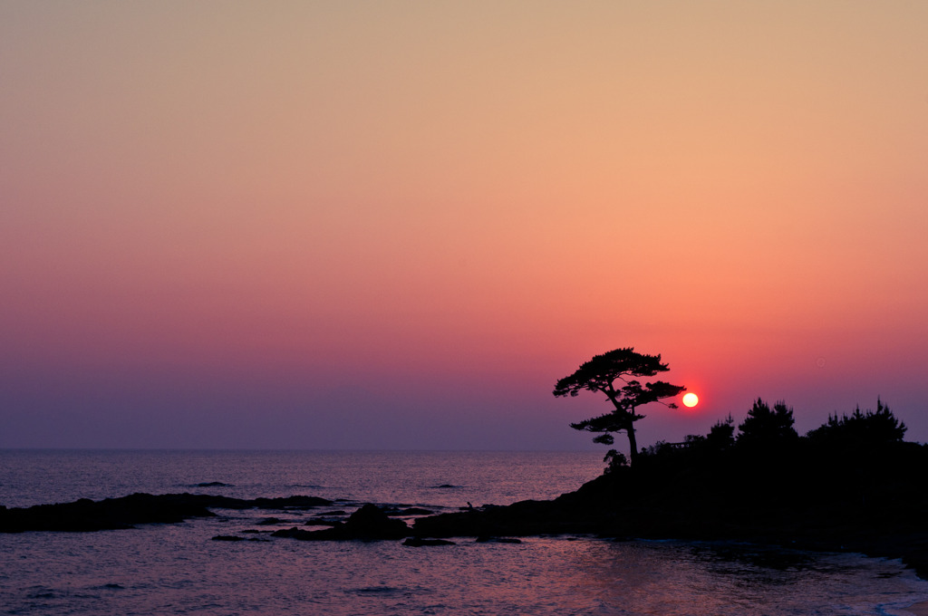 立石公園の夕日