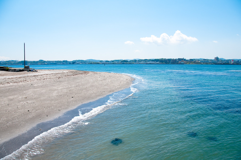 猿島の青い海