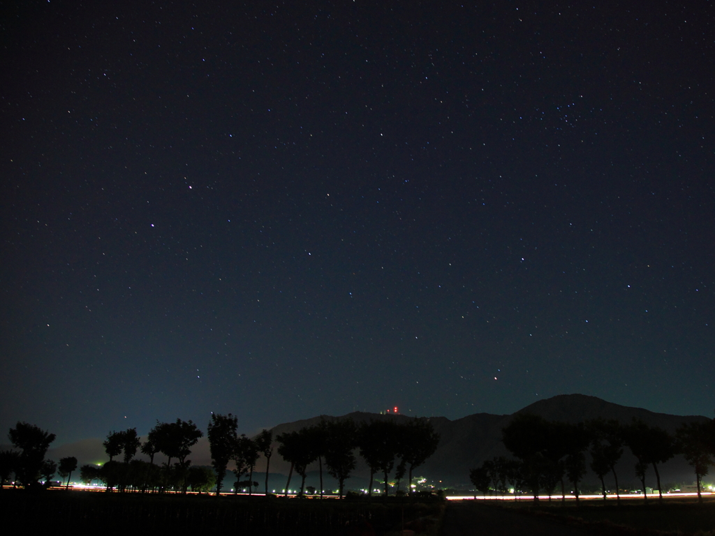 星空in弥彦山