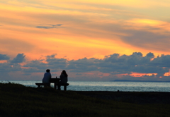 夏の終わり夕焼け