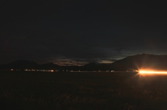 夜の弥彦山