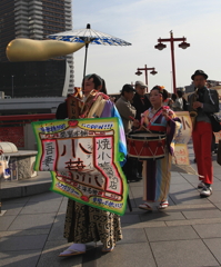 ちんどん屋さんin吾妻橋