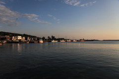 釣り船の夕暮れ