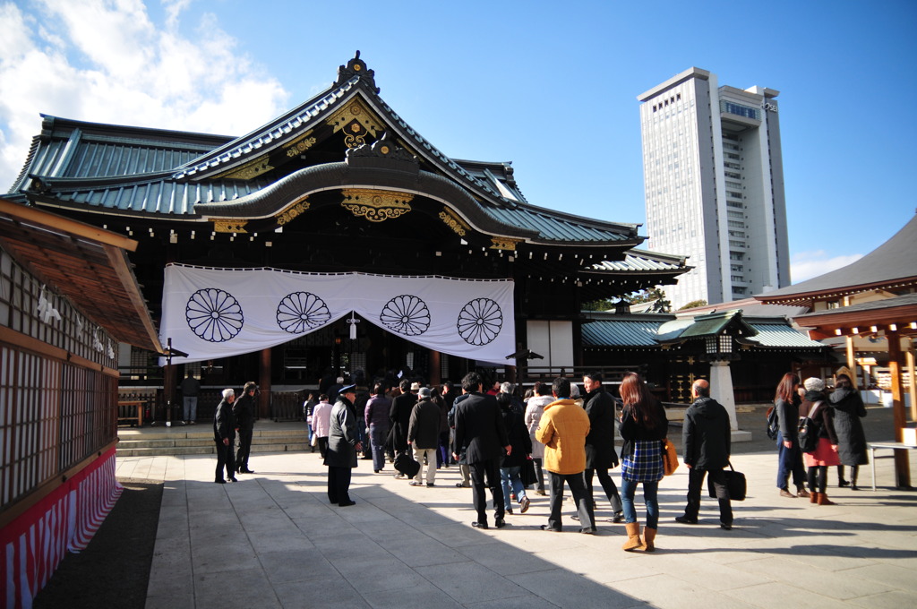 お正月の靖国神社