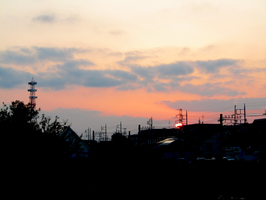 夕暮れの街