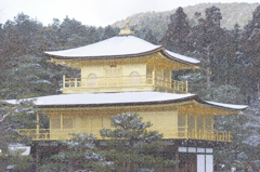 雪の鹿苑寺