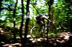 青梅の山でMTB