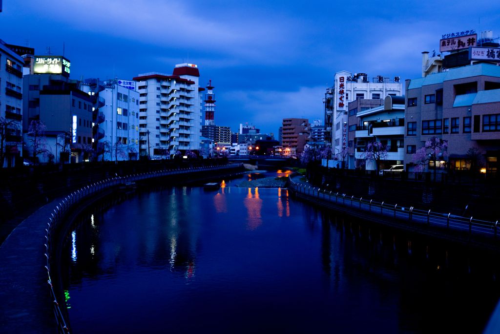 夕暮れの街並み