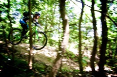 青梅の山でMTB