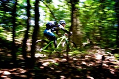 青梅の山でMTB