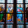 プラハの教会のステンドグラス