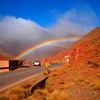 アトラス山脈にかかる虹