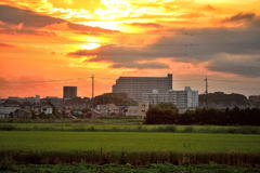 街の風景「取手夕景」