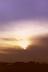 街の風景「夕空に浮かぶ」