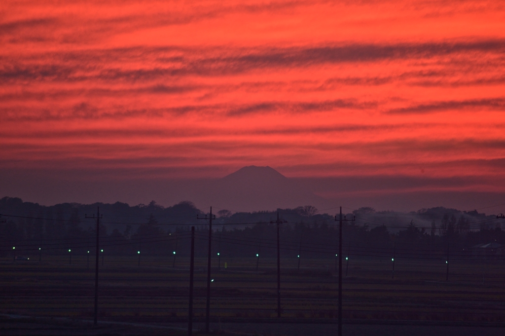 富士の夕景