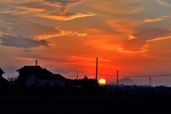 街の風景「茨城県取手市夕景」