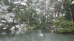 雪の書院南庭