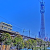 屋形船とスカイツリー
