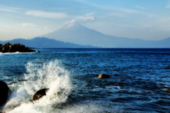 駿河湾からの富士