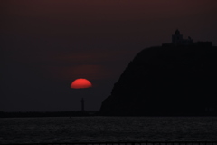 室蘭港の夕焼け -4