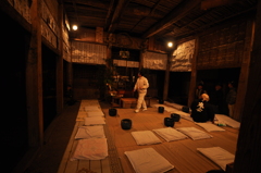 天念寺修正鬼会　祭り前の講堂