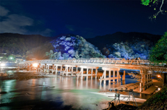 ライトアップ渡月橋