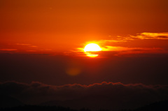 田の原から見る夕日