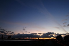 淀川の夕景