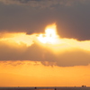 明石海峡大橋　苔谷公園からの夕陽３５