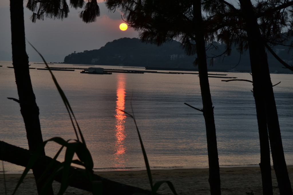 寺山海岸の夕陽１