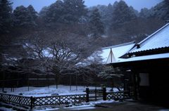 雪景色　雷山観音