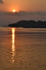 寺山海岸の夕陽２