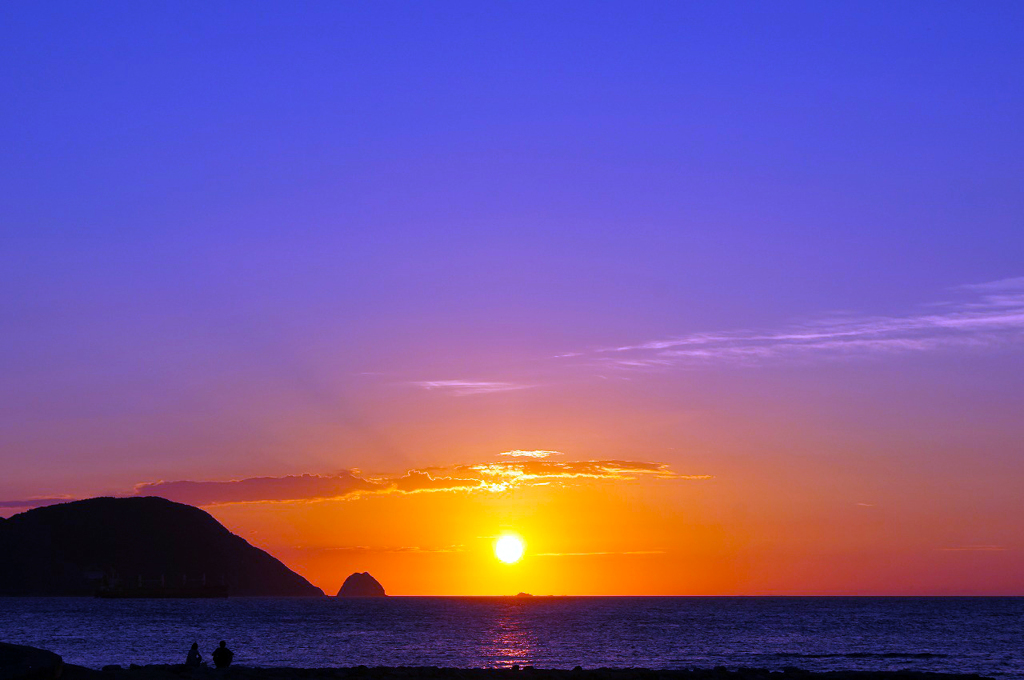 志賀島からの夕陽