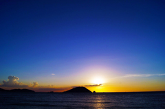 志賀島からの夕陽
