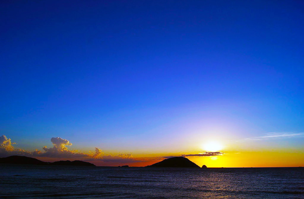 志賀島からの夕陽