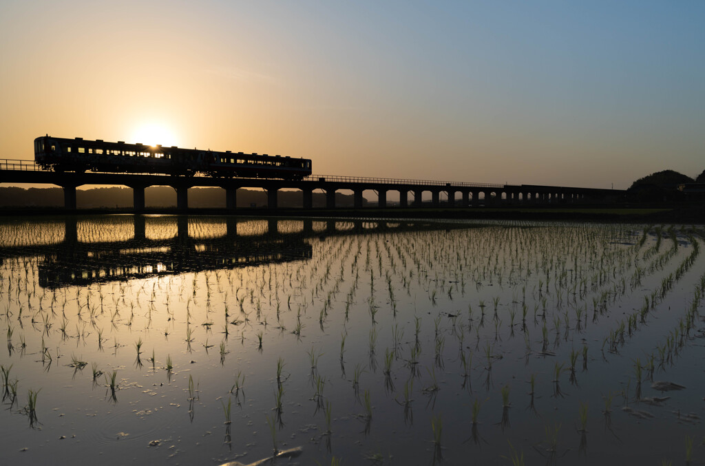 夕焼け鉄道