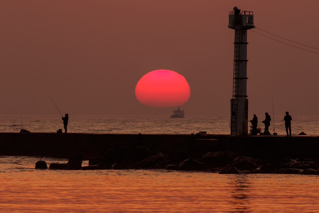 夕日