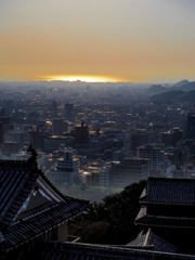 松山城からの夕景１