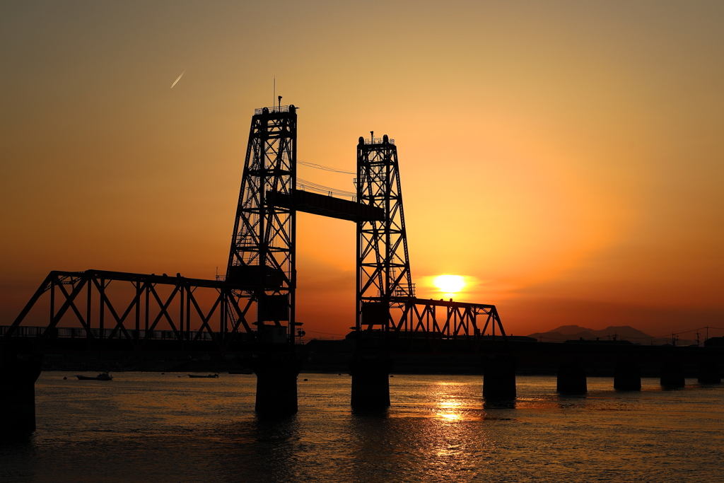 昇開橋の夕暮れ２０２１その１