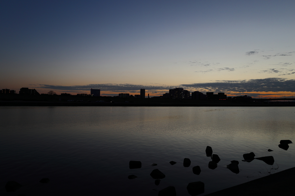 筑後川の夕暮れ１