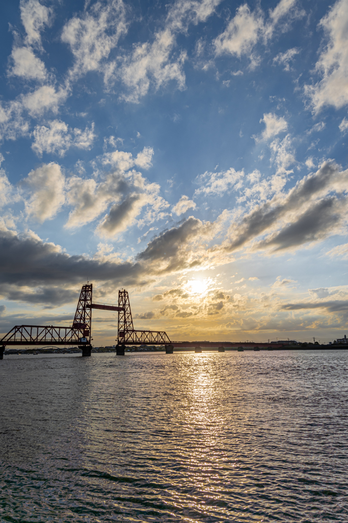 昇開橋の夕暮れ２０２１早秋　その３