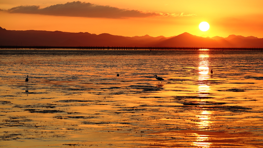 有明海の夕暮れ　その６