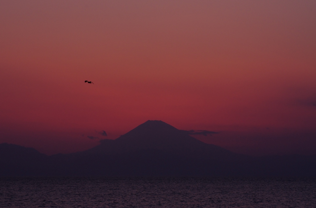 富士山の夕暮れ