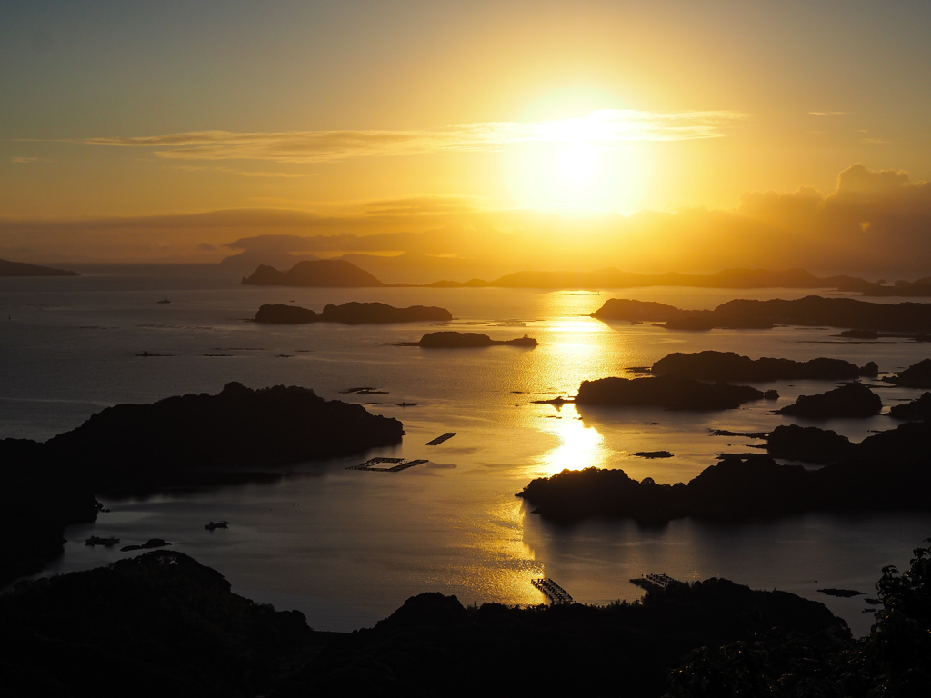 九十九島夕暮れ　２０２０年８月　７