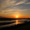 筑後川の夕陽２