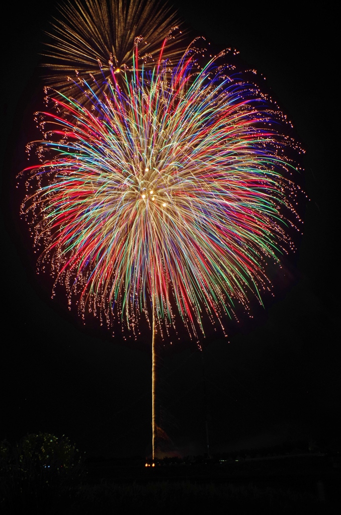 カラフルな花火