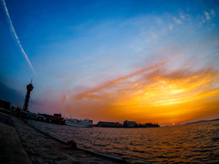 博多港の夕暮れ２