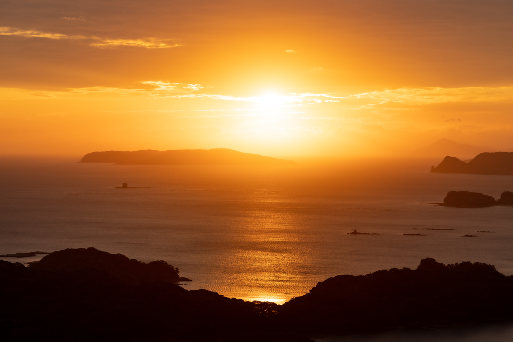 九十九島の夕陽２０２１秋　その２