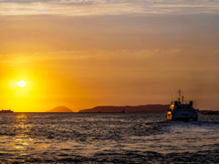 博多港の夕暮れ４