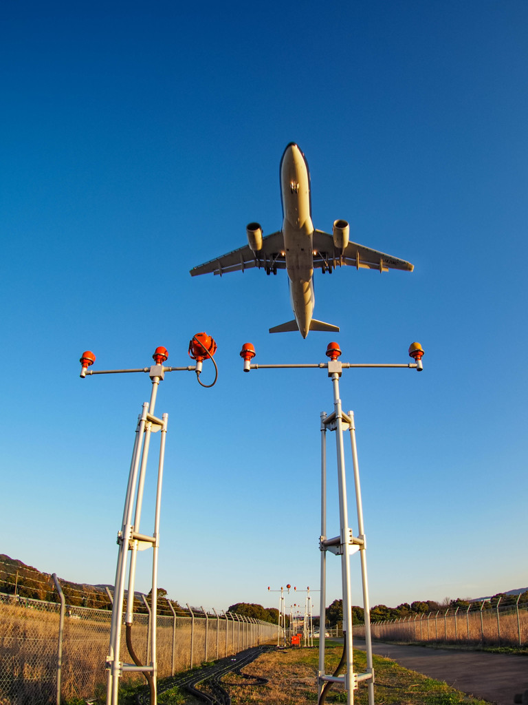 福岡空港着陸寸前３